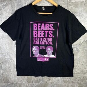 The Office Dwight and Jim Bears‎ Beets Battlestar Galactica T-shirt Woman's L